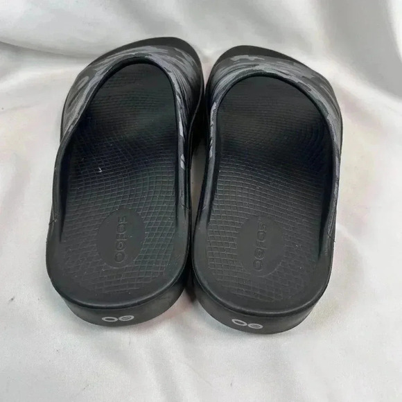 OOFOS OOahh Sport Flex Slides Size M9/W11 Camo Gray Black Athleisure main image 9